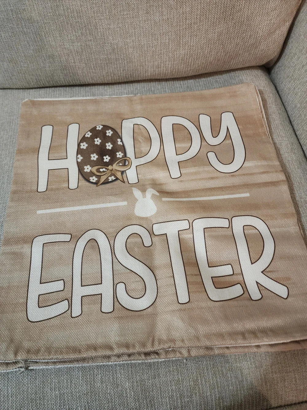 Neutral 'Hunny Bunny' Decorative Easter Pillow Covers 16